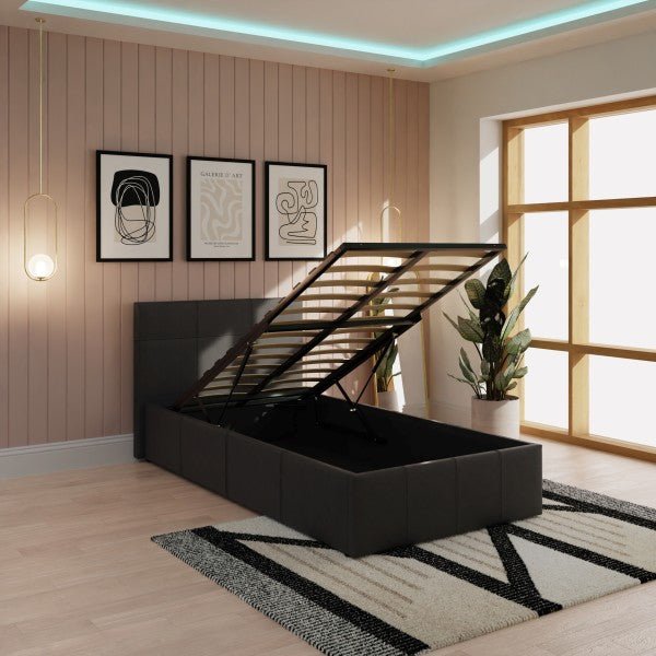 End Lift Ottoman Bed Faux Leather - GFW