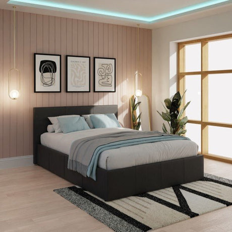 End Lift Ottoman Bed Faux Leather - GFW