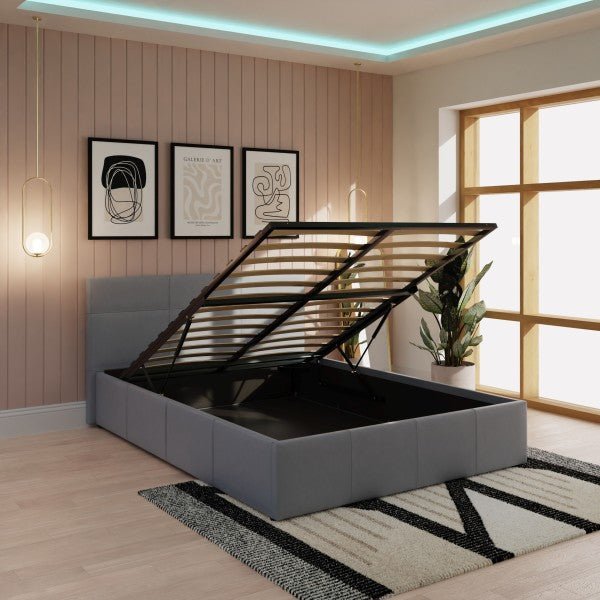 End Lift Ottoman Bed Faux Leather - GFW