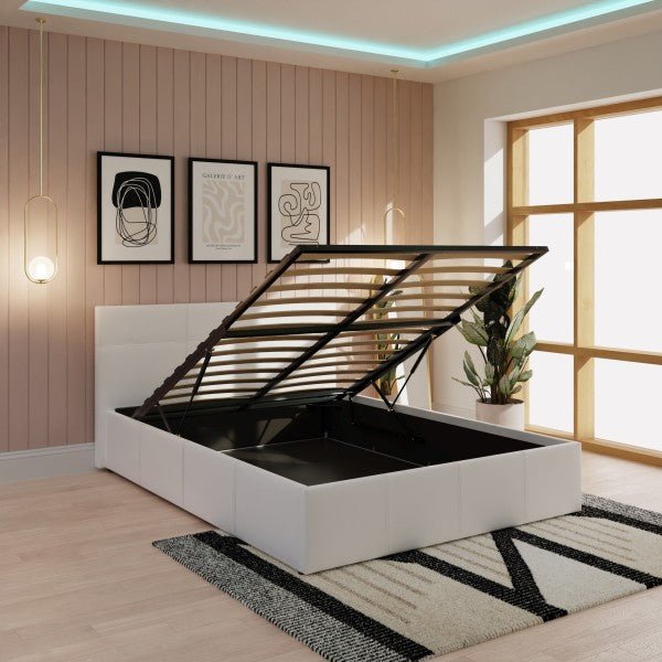 End Lift Ottoman Bed Faux Leather - GFW