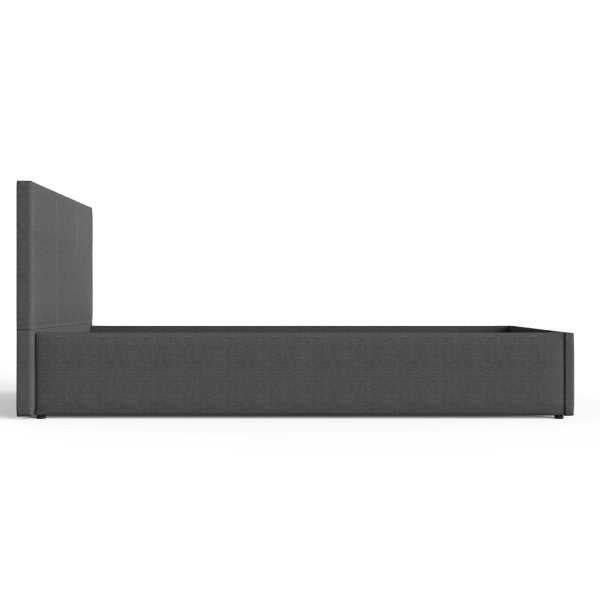 End Lift Ottoman Bed in Grey Fabric - GFW