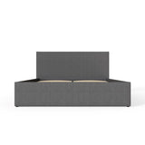 End Lift Ottoman Bed in Grey Fabric - GFW