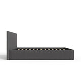 End Lift Ottoman Bed in Grey Fabric - GFW