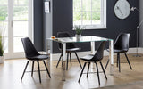 Enzo Glass Dining Table - Julian Bowen