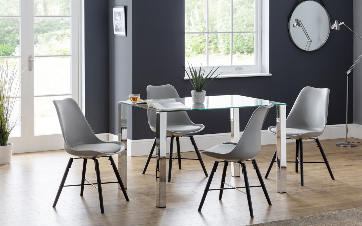 Enzo Glass Dining Table - Julian Bowen