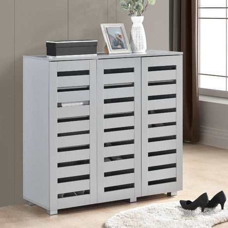 Euston Modern 3 Door Shoe Storage Cabinet - Swish Furniture