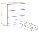 Felix 3 Drawer Chest - Seconique