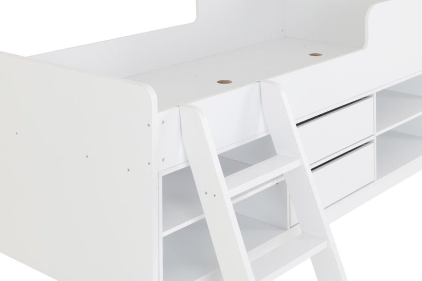 Felix 3ft Low Sleeper Bed with Storage & Ladder - Seconique