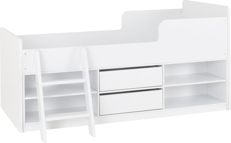 Felix 3ft Low Sleeper Bed with Storage & Ladder - Seconique