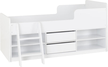 Felix 3ft Low Sleeper Bed with Storage & Ladder - Seconique