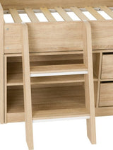 Felix 3ft Low Sleeper Bed with Storage & Ladder - Seconique