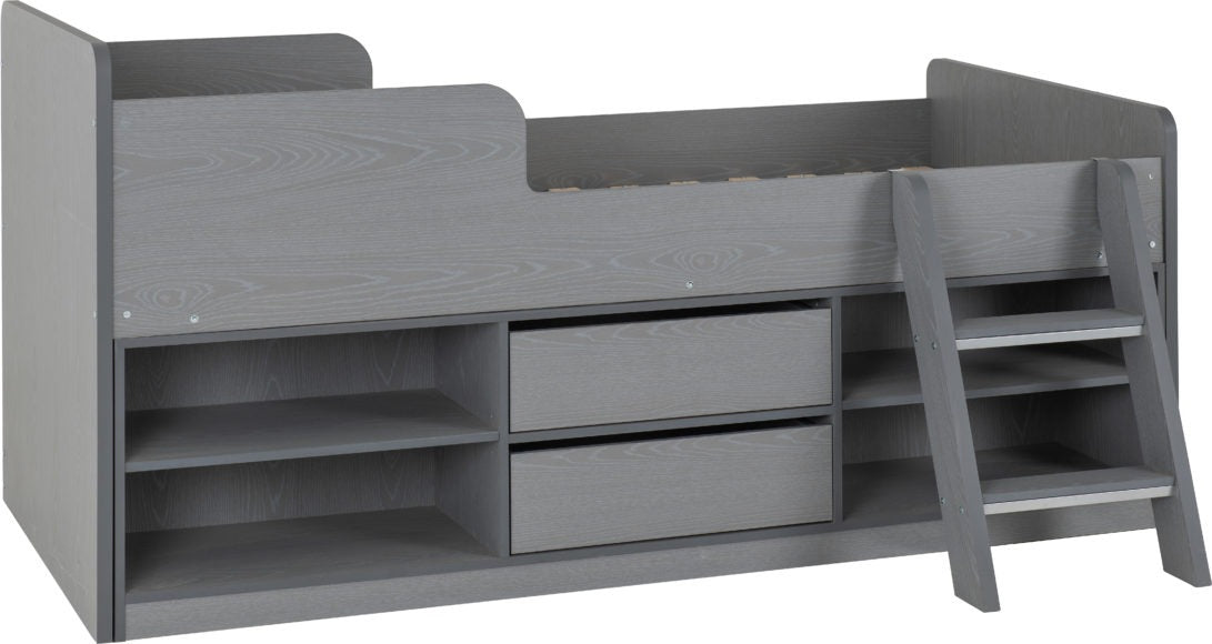 Felix 3ft Low Sleeper Bed with Storage & Ladder - Seconique