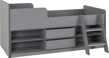 Felix 3ft Low Sleeper Bed with Storage & Ladder - Seconique