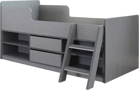 Felix 3ft Low Sleeper Bed with Storage & Ladder - Seconique
