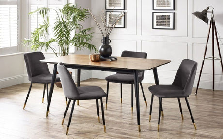 Findlay Rectangular Table & 4 Delaunay Chairs - Julian Bowen
