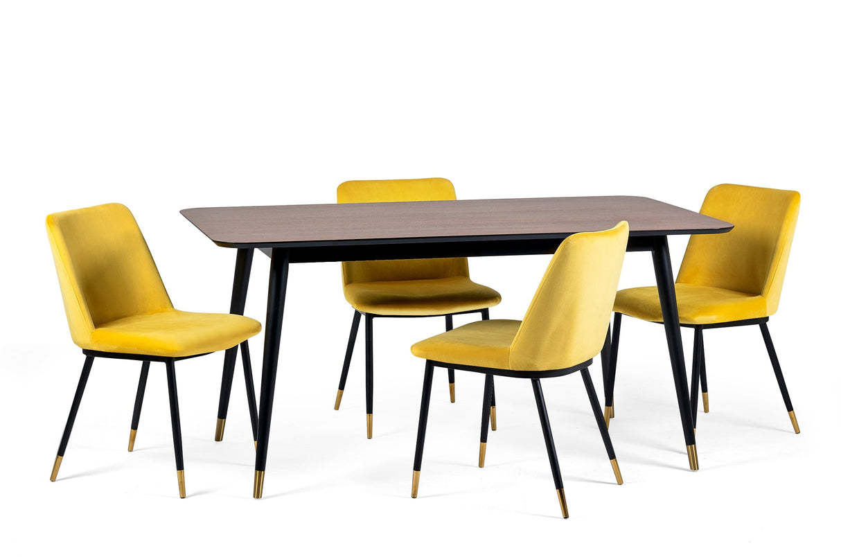 Findlay Rectangular Table & 4 Delaunay Chairs - Julian Bowen