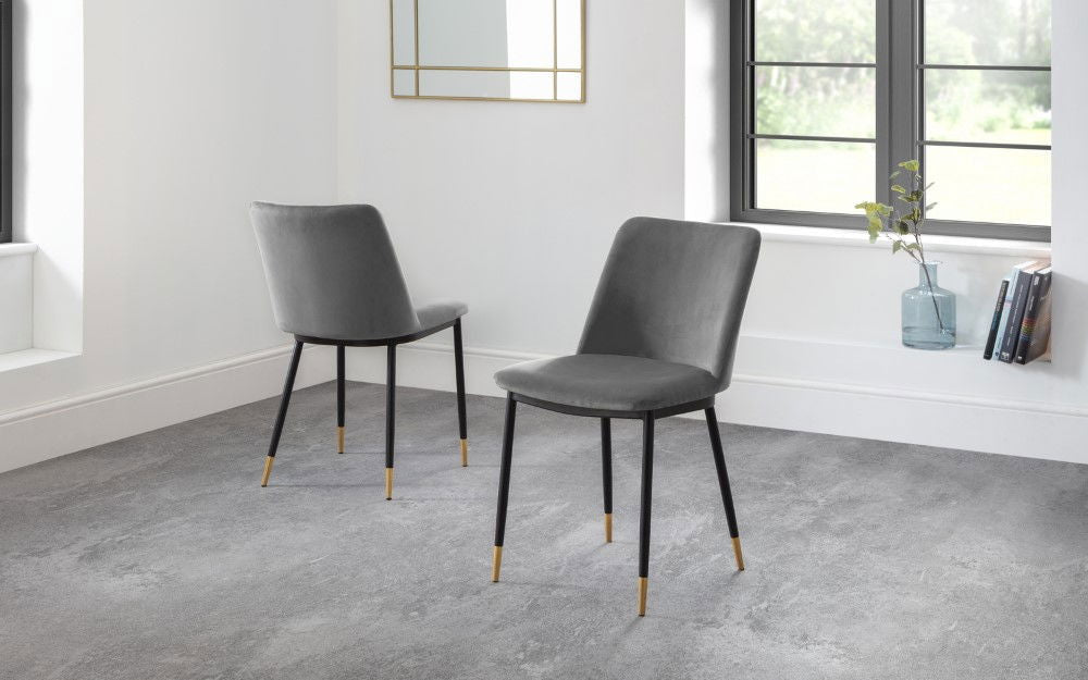 Findlay Square Dining Table & 4 Delaunay Chairs - Julian Bowen