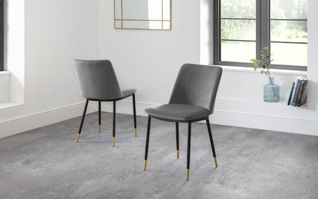Findlay Square Dining Table & 4 Delaunay Chairs - Julian Bowen