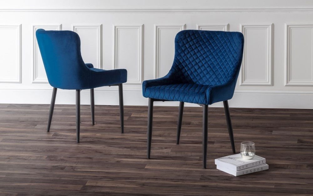 Findlay Square Dining Table & 4 Luxe Dining Chairs - Julian Bowen