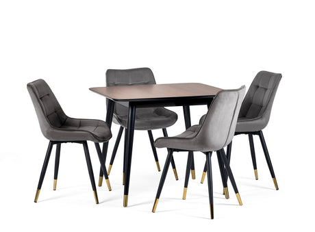Findlay Square Dining Table Set & 4 Hadid Chairs - Julian Bowen