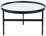 Franki Round Mirrored Glass Coffee Table - Julian Bowen