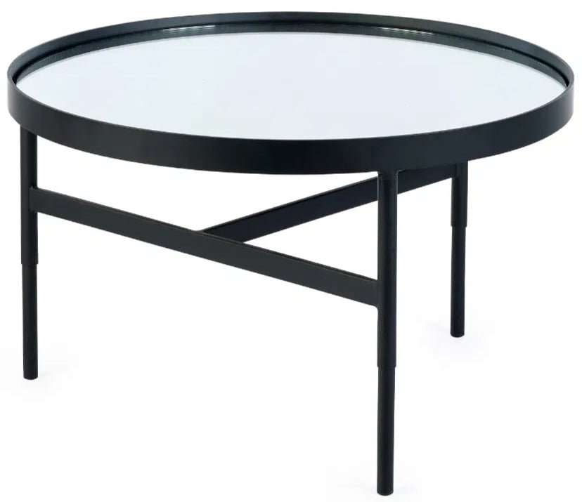 Franki Round Mirrored Glass Coffee Table - Julian Bowen