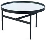 Franki Round Mirrored Glass Coffee Table - Julian Bowen