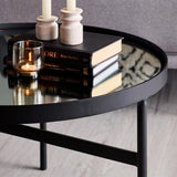 Franki Round Mirrored Glass Coffee Table - Julian Bowen