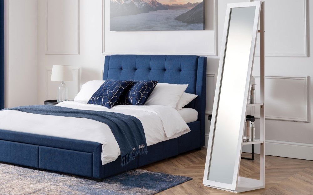 Fresco White Storage Mirror - Julian Bowen