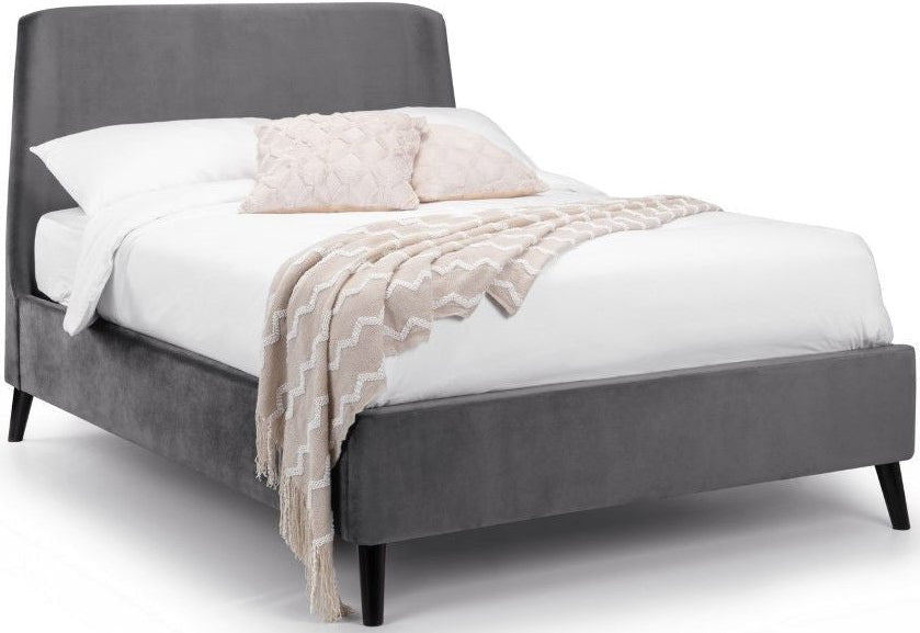 Frida Curved Velvet Bed - Julian Bowen