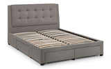 Fullerton Grey Fabric 4 Drawer Bed Frame