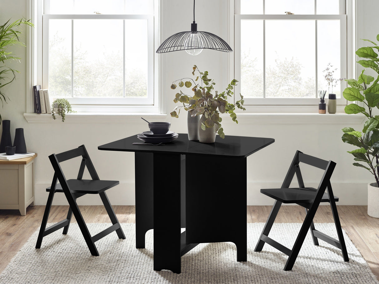 Gatan Small Gateleg Table with 2 Foldaway Chairs - Julian Bowen