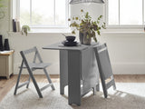 Gatan Small Gateleg Table with 2 Foldaway Chairs - Julian Bowen