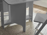 Gatan Small Gateleg Table with 2 Foldaway Chairs - Julian Bowen