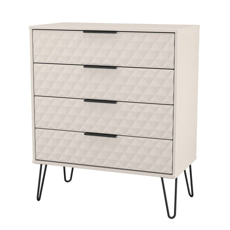 Harlequin 4 Drawer Chest with Black Hairpin Legs