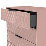Harlequin 4 Drawer Chest with Black Hairpin Legs