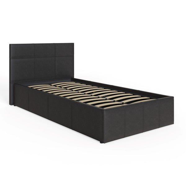 Side Lift Ottoman Bed Faux Leather