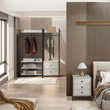 Alva Open Wardrobe with 2 Drawers 3 Piece Bedroom Set
