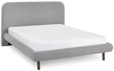 Hannah Boucle Fabric Bed Frame - Julian Bowen