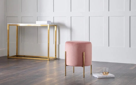 Harrogate Velvet Footstool - Julian Bowen