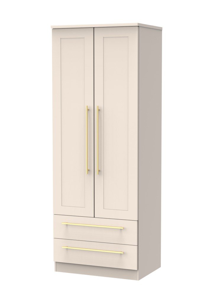 Haworth 2 Door 2 Drawer Wardrobe - Welcome Furniture
