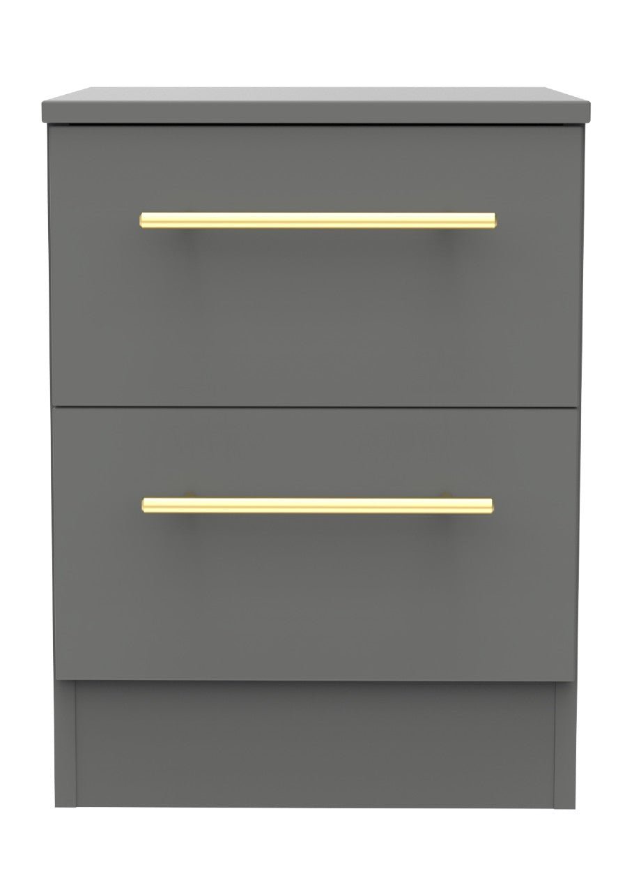 Haworth 2 Drawer Bedside Cabinet - Welcome Furniture