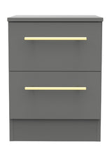 Haworth 2 Drawer Bedside Cabinet - Welcome Furniture