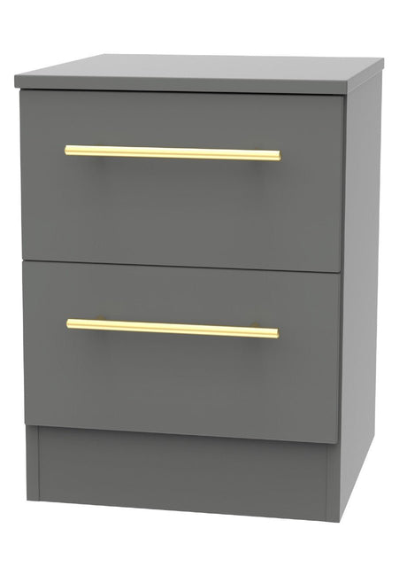 Haworth 2 Drawer Bedside Cabinet - Welcome Furniture