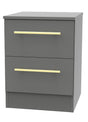 Haworth 2 Drawer Bedside Cabinet - Welcome Furniture