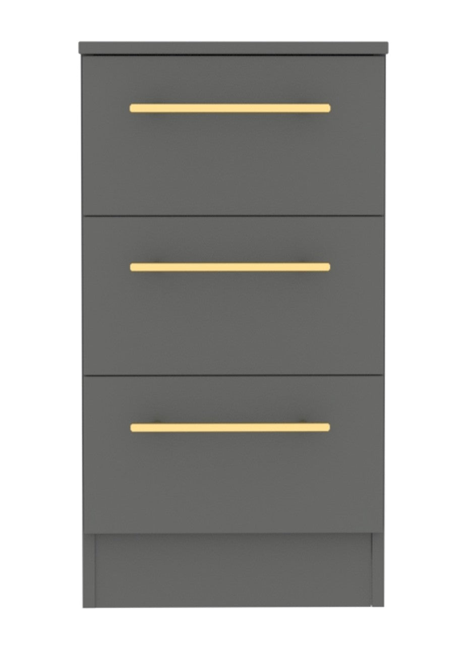 Haworth 3 Drawer Bedside Cabinet - Welcome Furniture