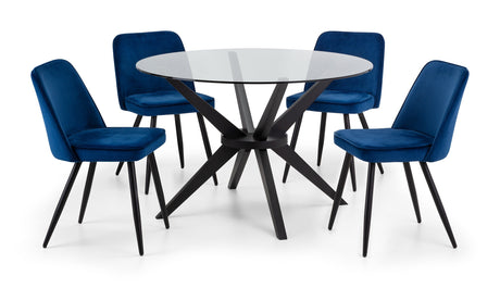 Hayden Dining Table & 4 Burgess Chairs - Julian Bowen