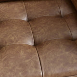 Henley Faux Leather 2 Seater Sofa with Bolsters - Julian Bowen