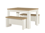 Highgate Dining Table & Bench Set - Birlea