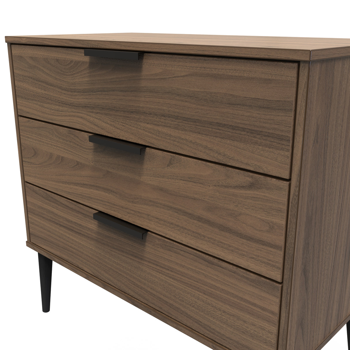 Shanghai 3 Drawer Chest with Black Legs